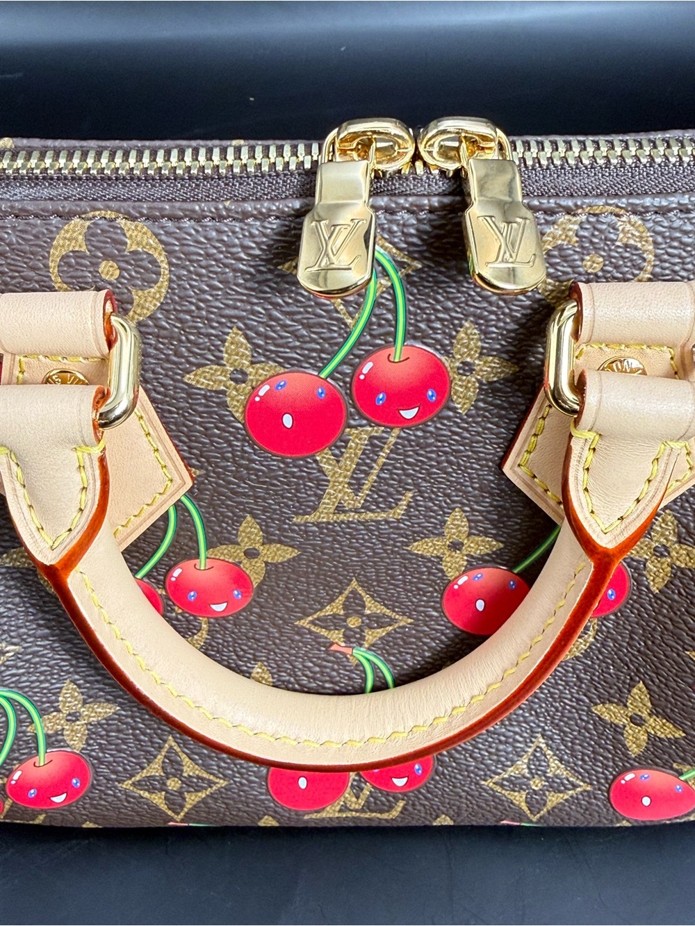 Louis Vuitton Brown and Red Cherry Speedy 25 make offer - Picture 3 of 13